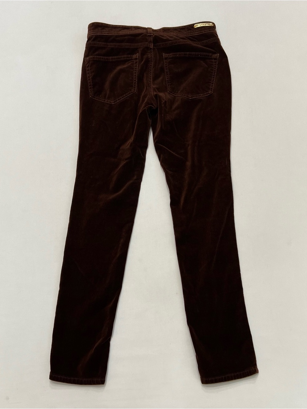 Anthropologie Pilcro & The Letterpress Serif Low Rise Brown Velvet Pants Sz 27 - Picture 3 of 8